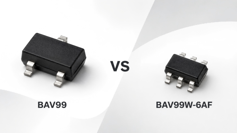 BAV99 vs BAV99W-6AF high-speed switching diode package comparison